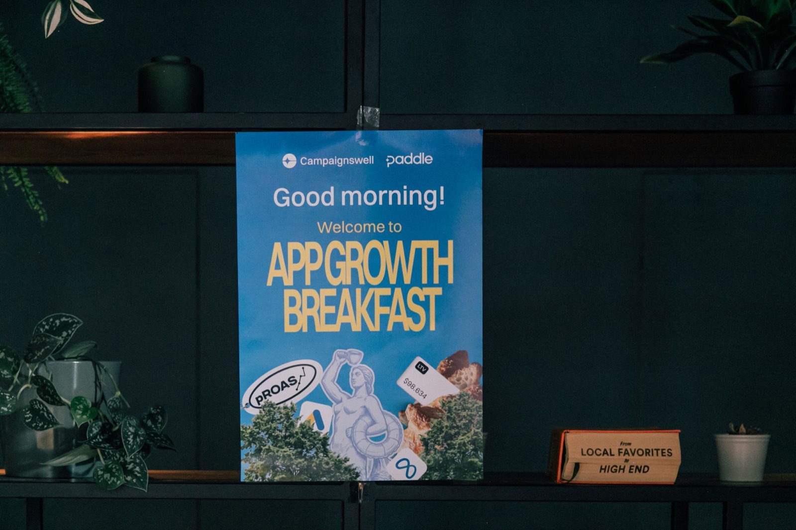 App Growth Breakfast poster, Campaignswell × Paddle